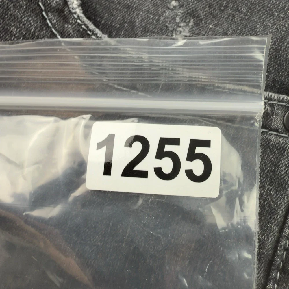 True Religion‎ Ricky Jeans Relaxed Straight Black Distressed Purple Stitch 30x35